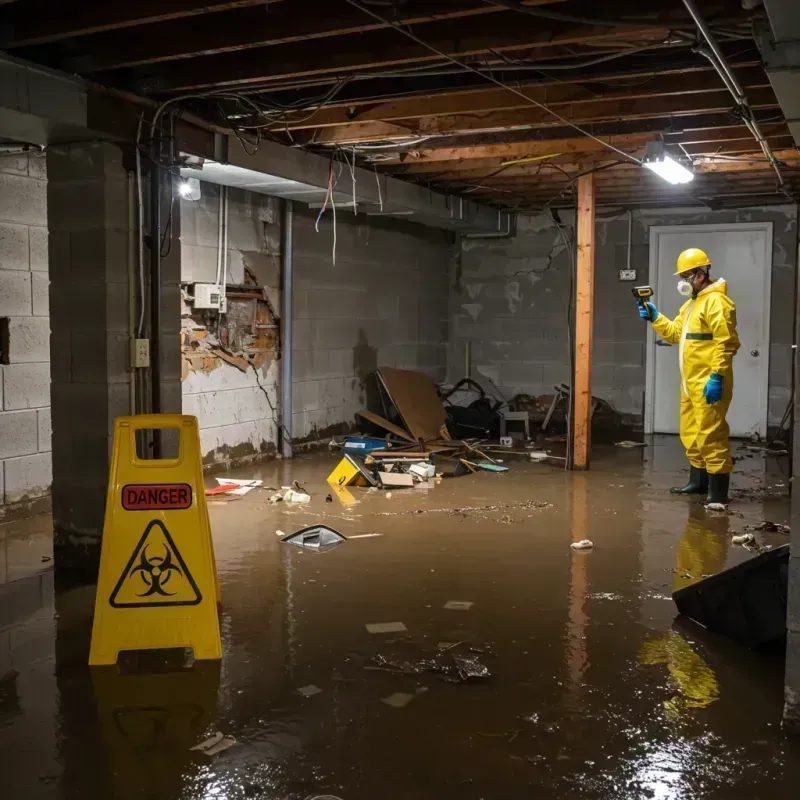 Flooded Basement Electrical Hazard in Hebron, CT Property